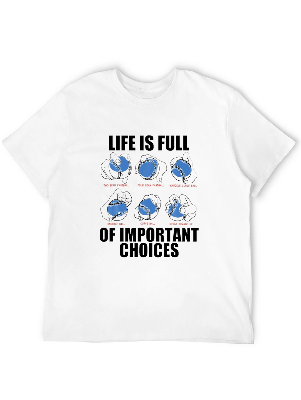 Baseball Pitch Choice Graphic T-Shirt