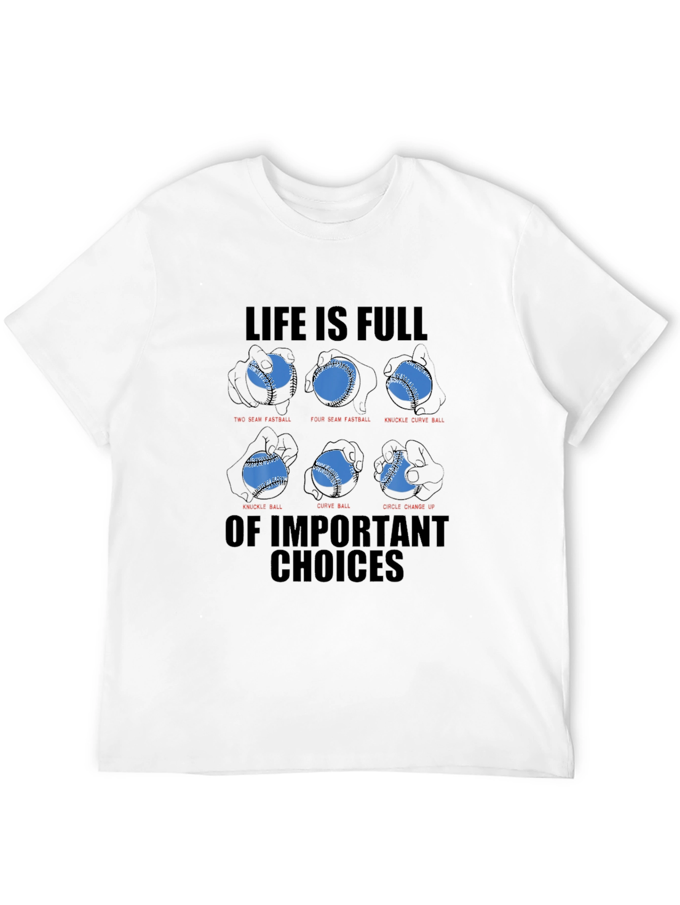 Baseball Pitch Choice Graphic T-Shirt