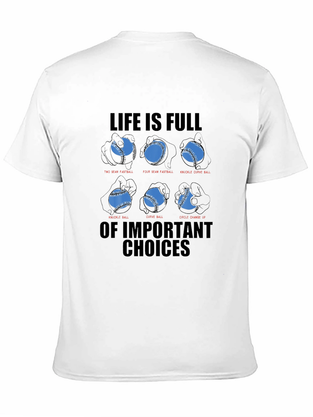 Baseball Pitch Choice Graphic T-Shirt