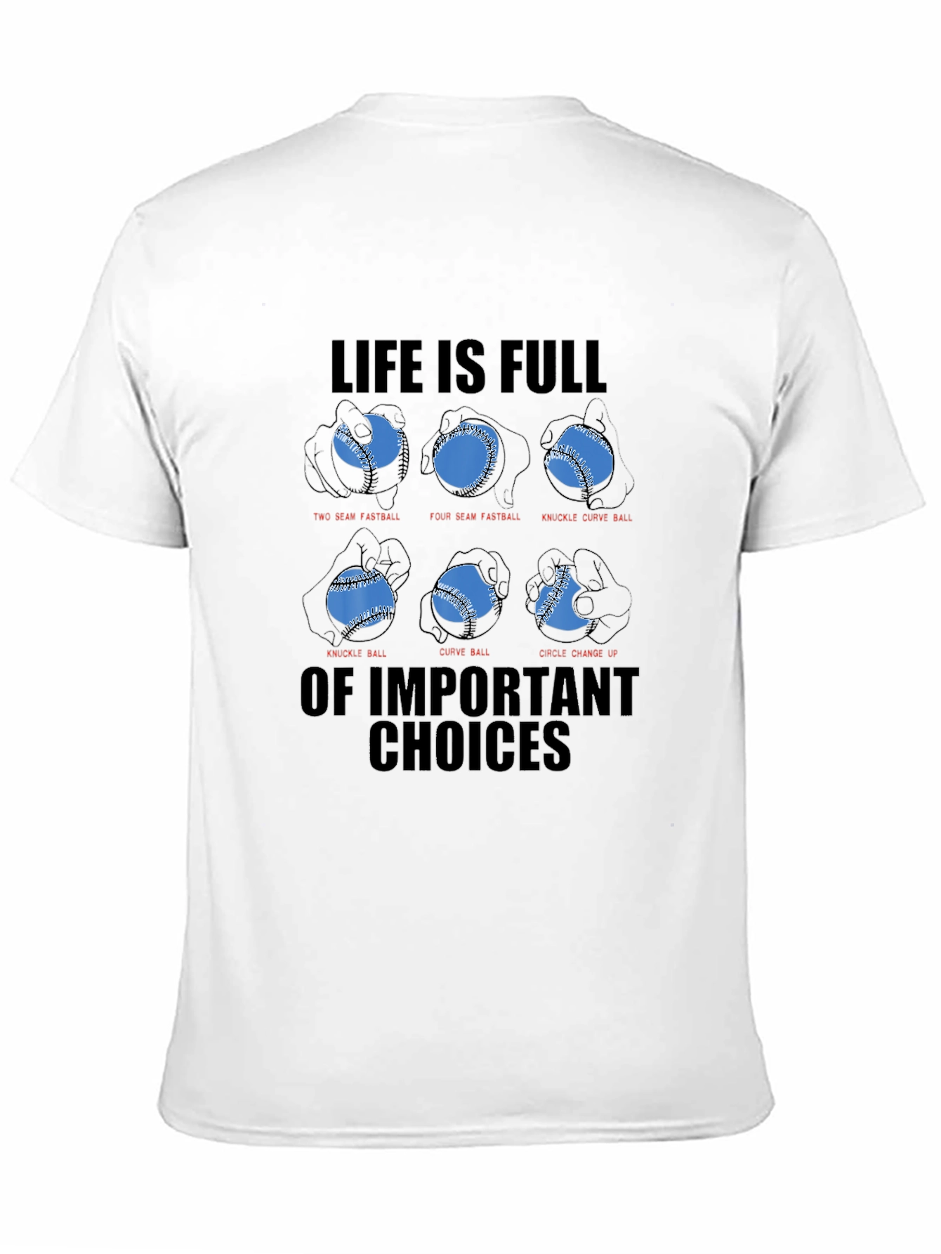 Baseball Pitch Choice Graphic T-Shirt