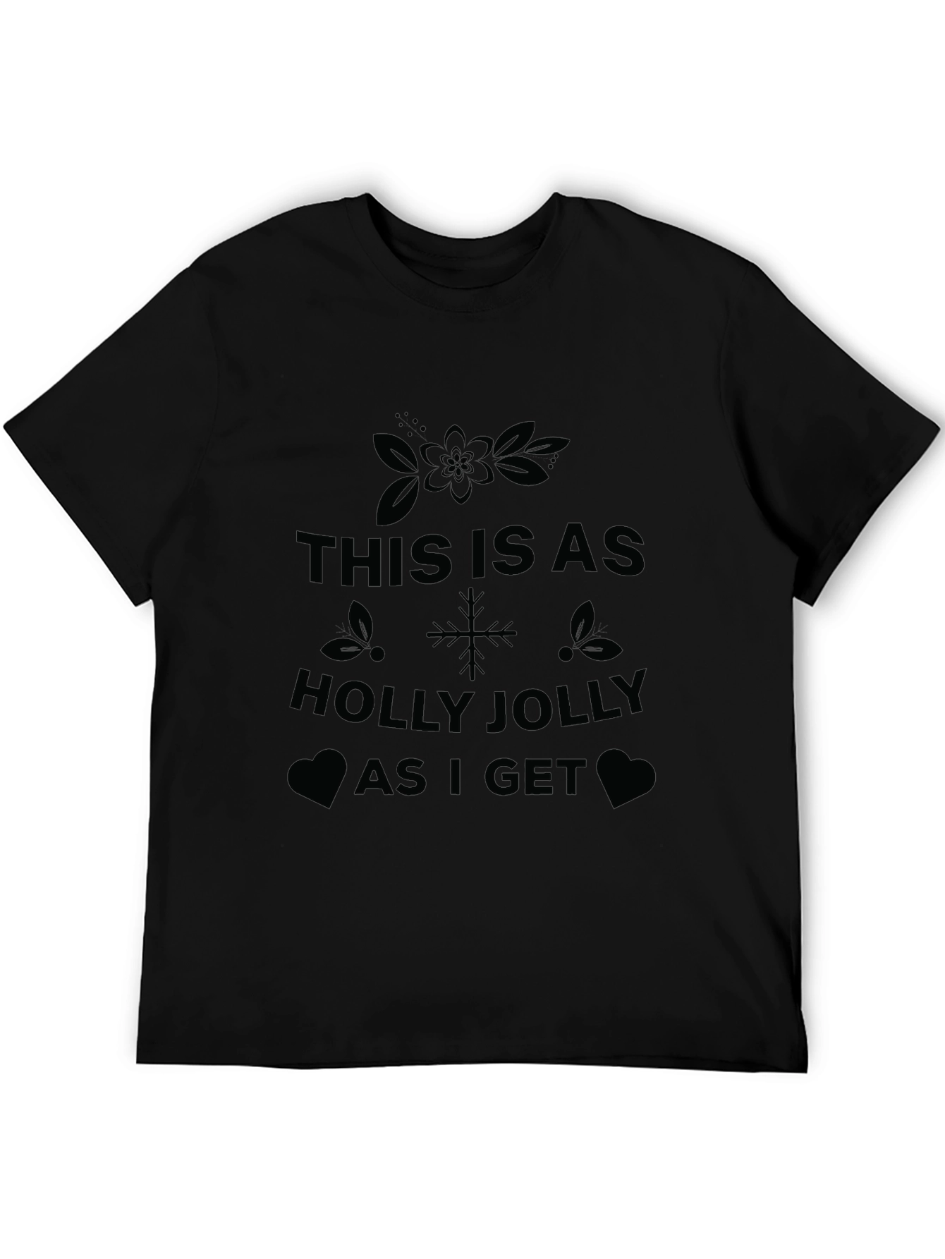 Holly Jolly Christmas T-Shirt - Festive Holiday Tee