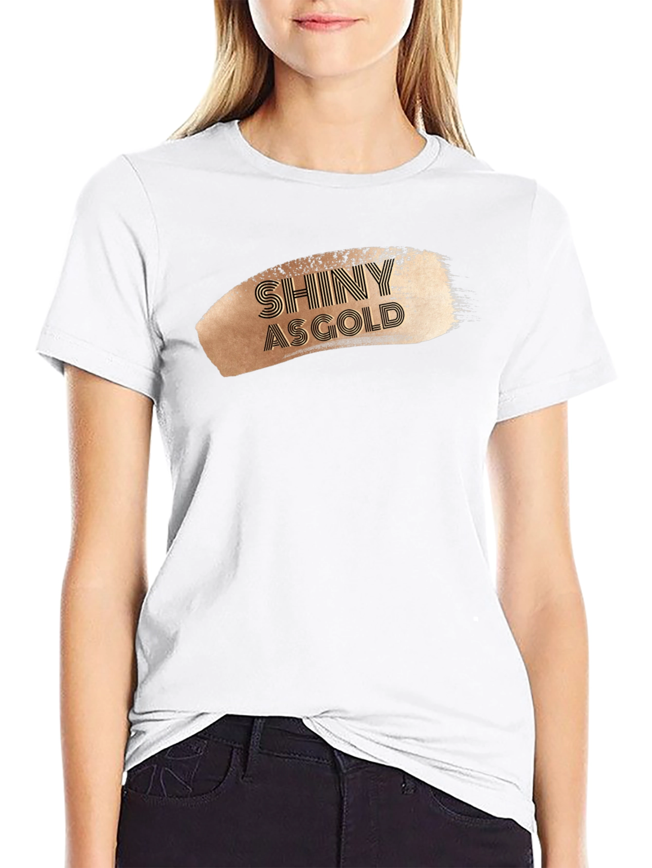Shiny As Gold Graphic Tee - Stylish Mens T-Shirt