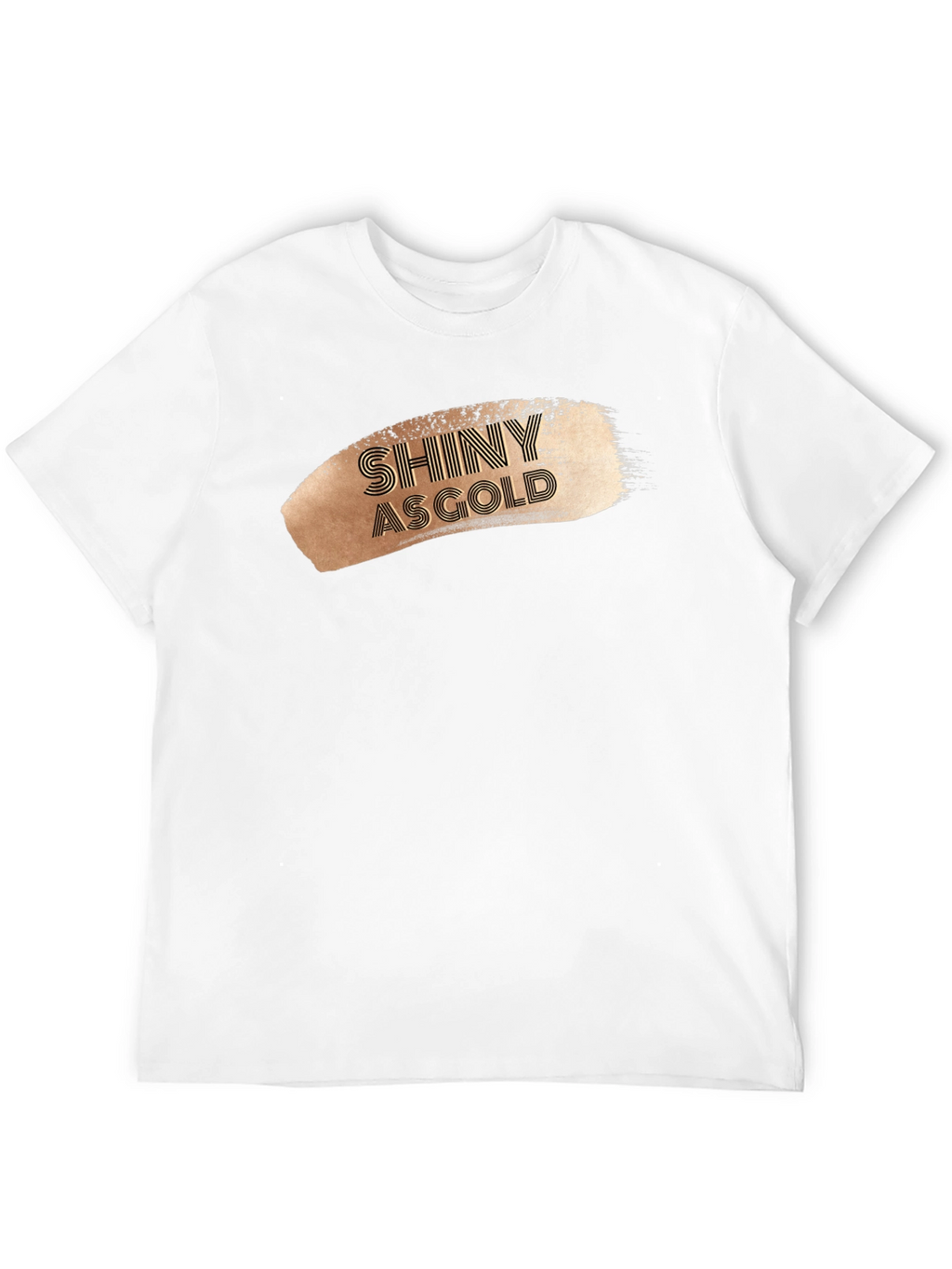 Shiny As Gold Graphic Tee - Stylish Mens T-Shirt