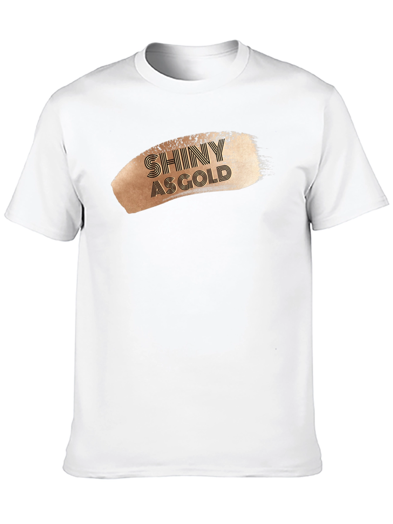 Shiny As Gold Graphic Tee - Stylish Mens T-Shirt