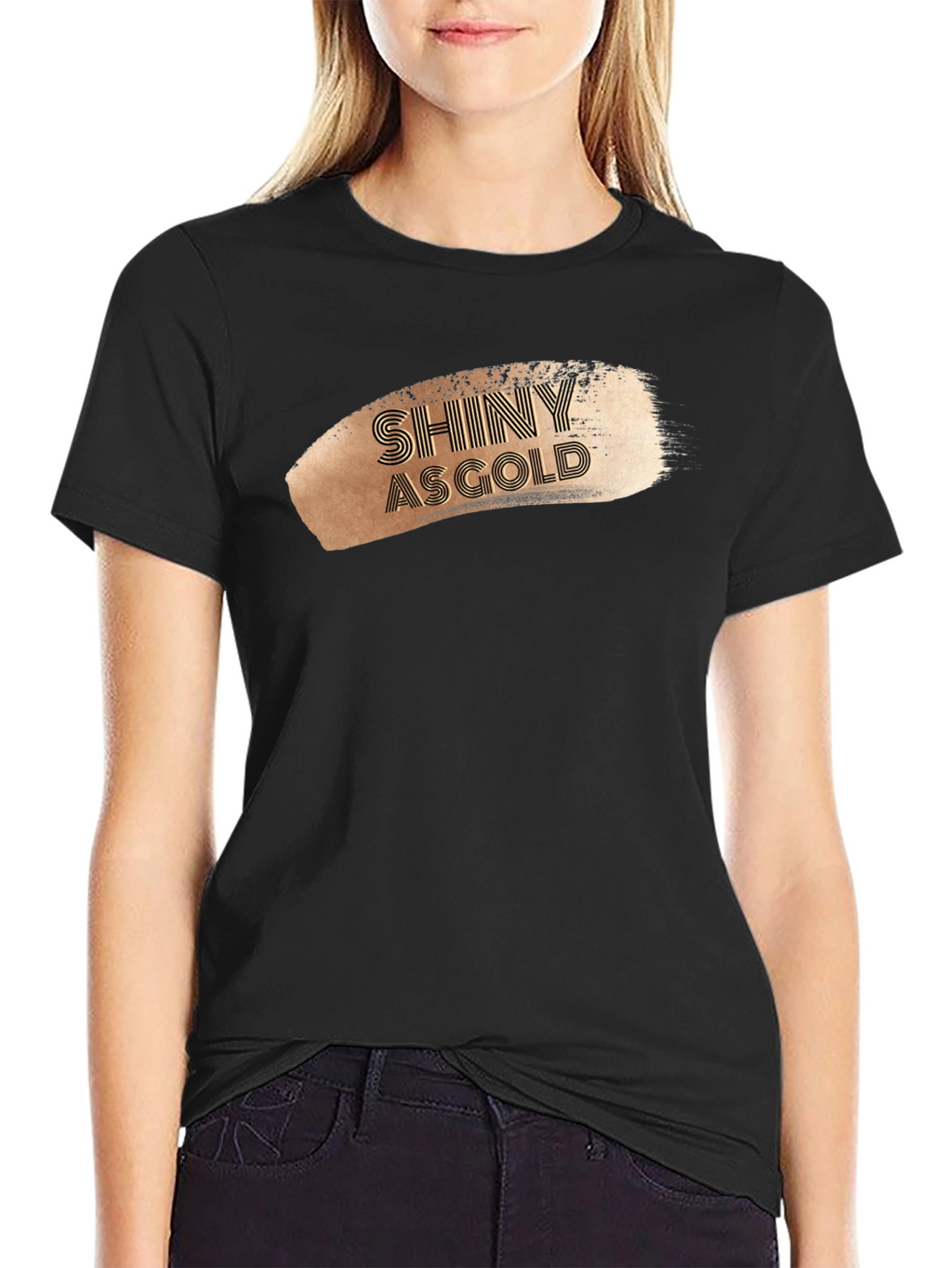 Shiny As Gold Graphic Tee - Stylish Mens T-Shirt