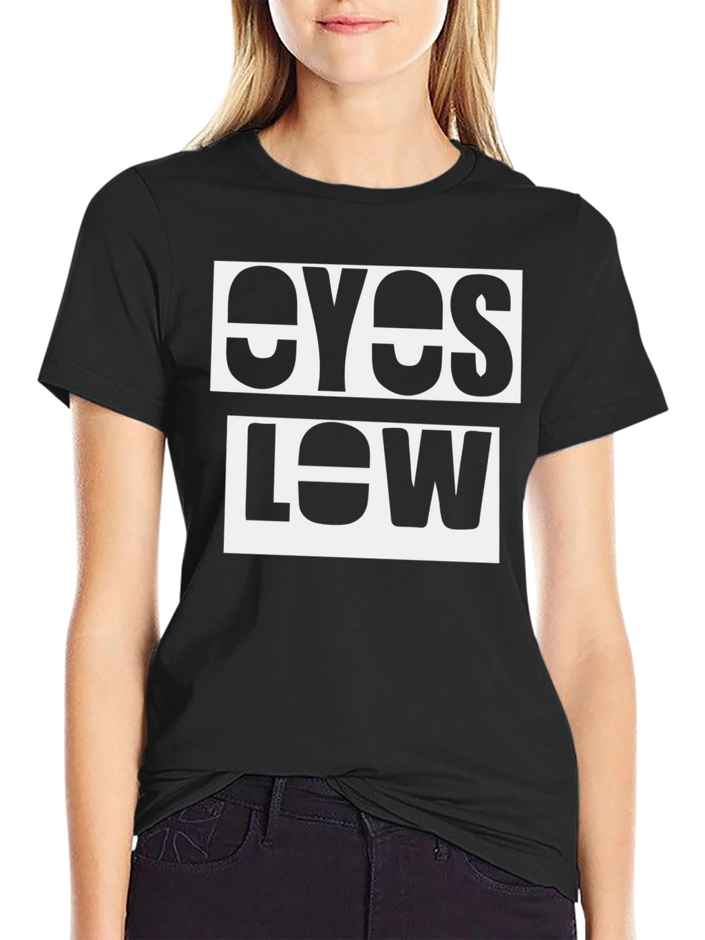 Eyes Low Graphic Tee - Modern Black T-Shirt