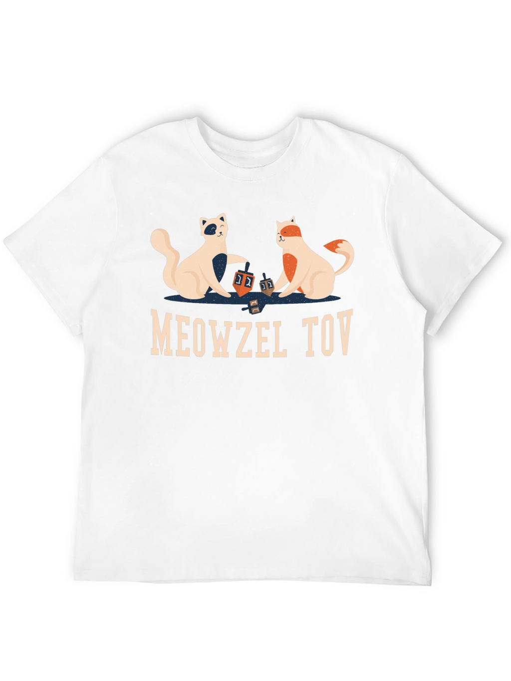 Meowzel Tov Hanukkah Cats Mens Black T-Shirt