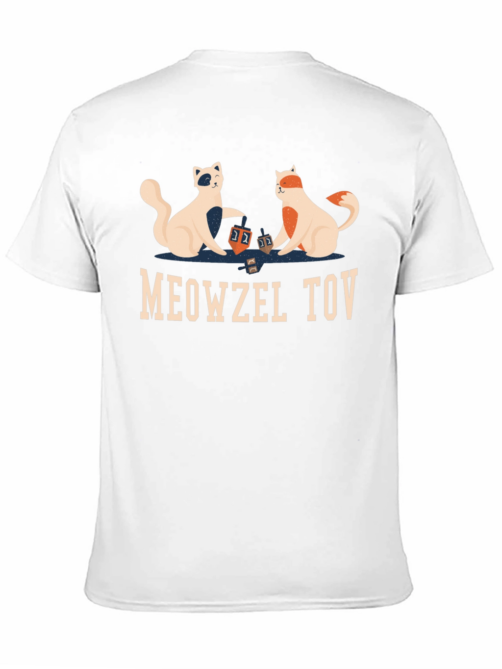 Meowzel Tov Hanukkah Cats Mens Black T-Shirt