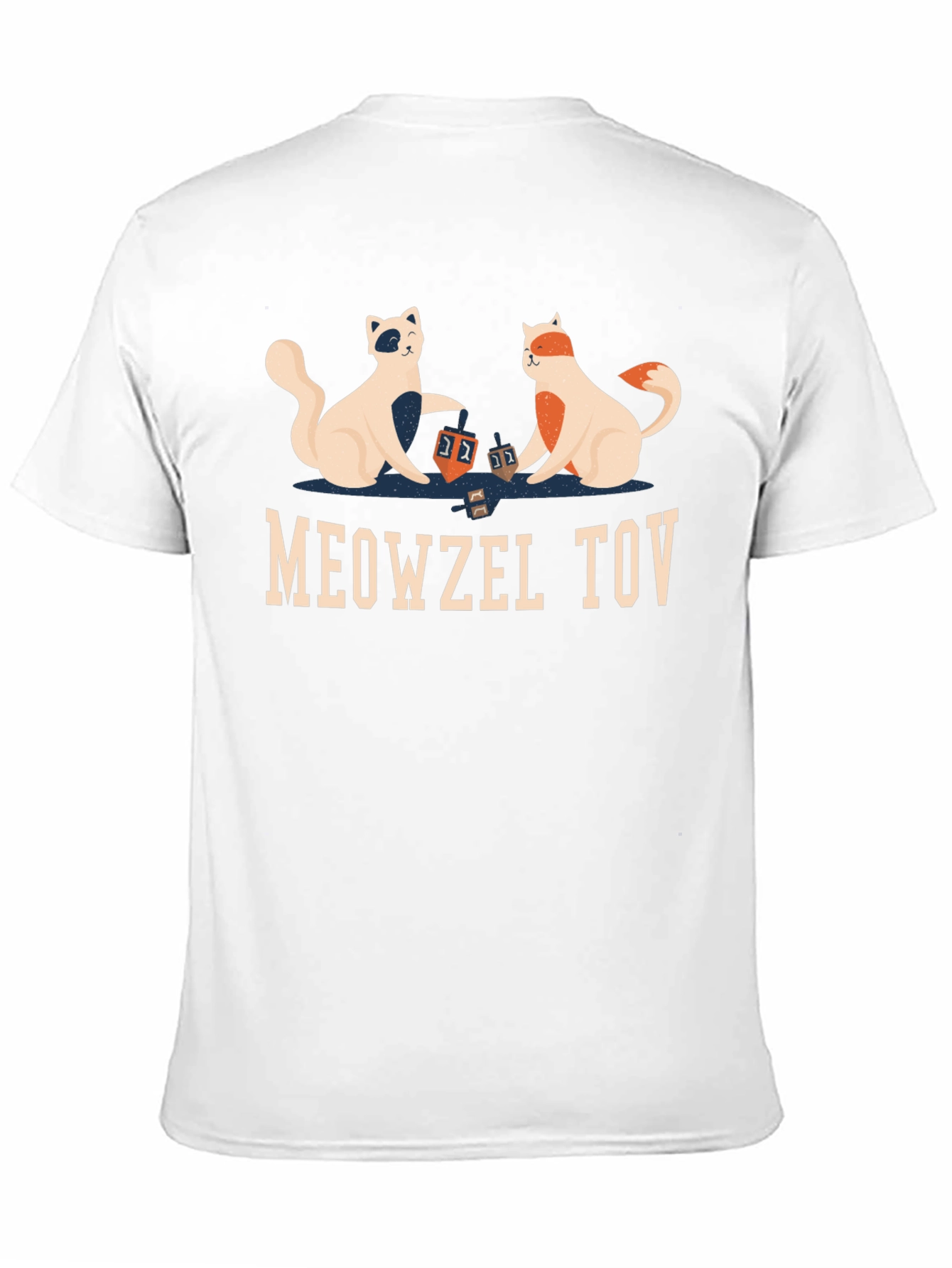 Meowzel Tov Hanukkah Cats Mens Black T-Shirt