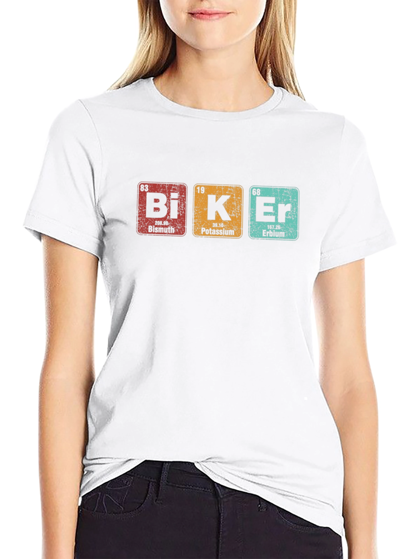 Biker Periodic Table Elements Graphic T-Shirt