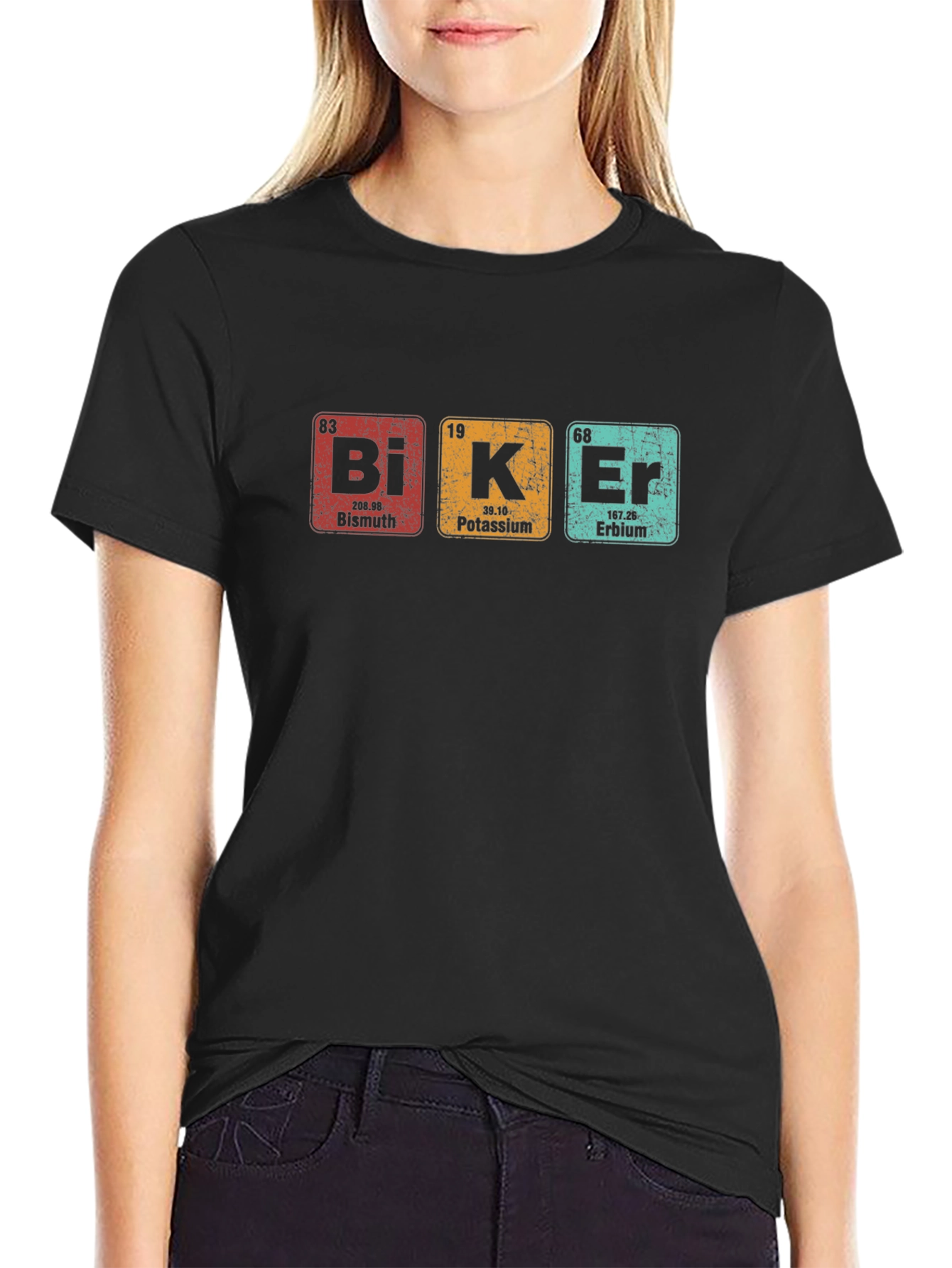 Biker Periodic Table Elements Graphic T-Shirt