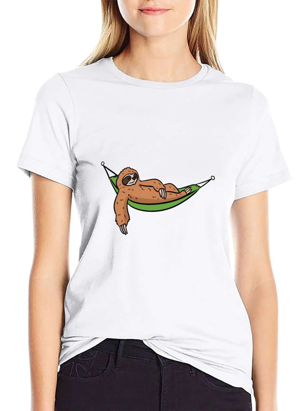 Relaxed Sloth Hammock Graphic T-Shirt