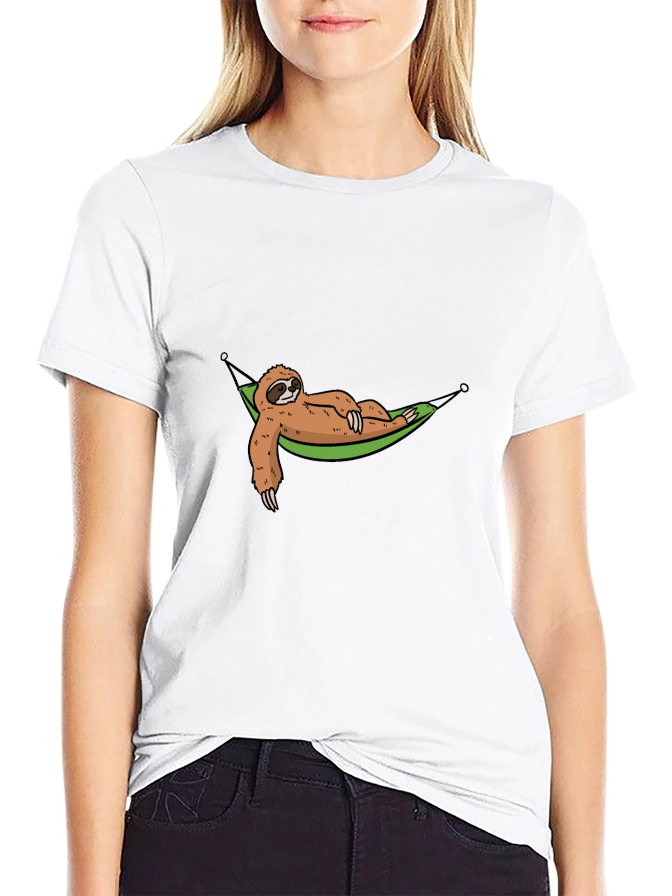 Relaxed Sloth Hammock Graphic T-Shirt