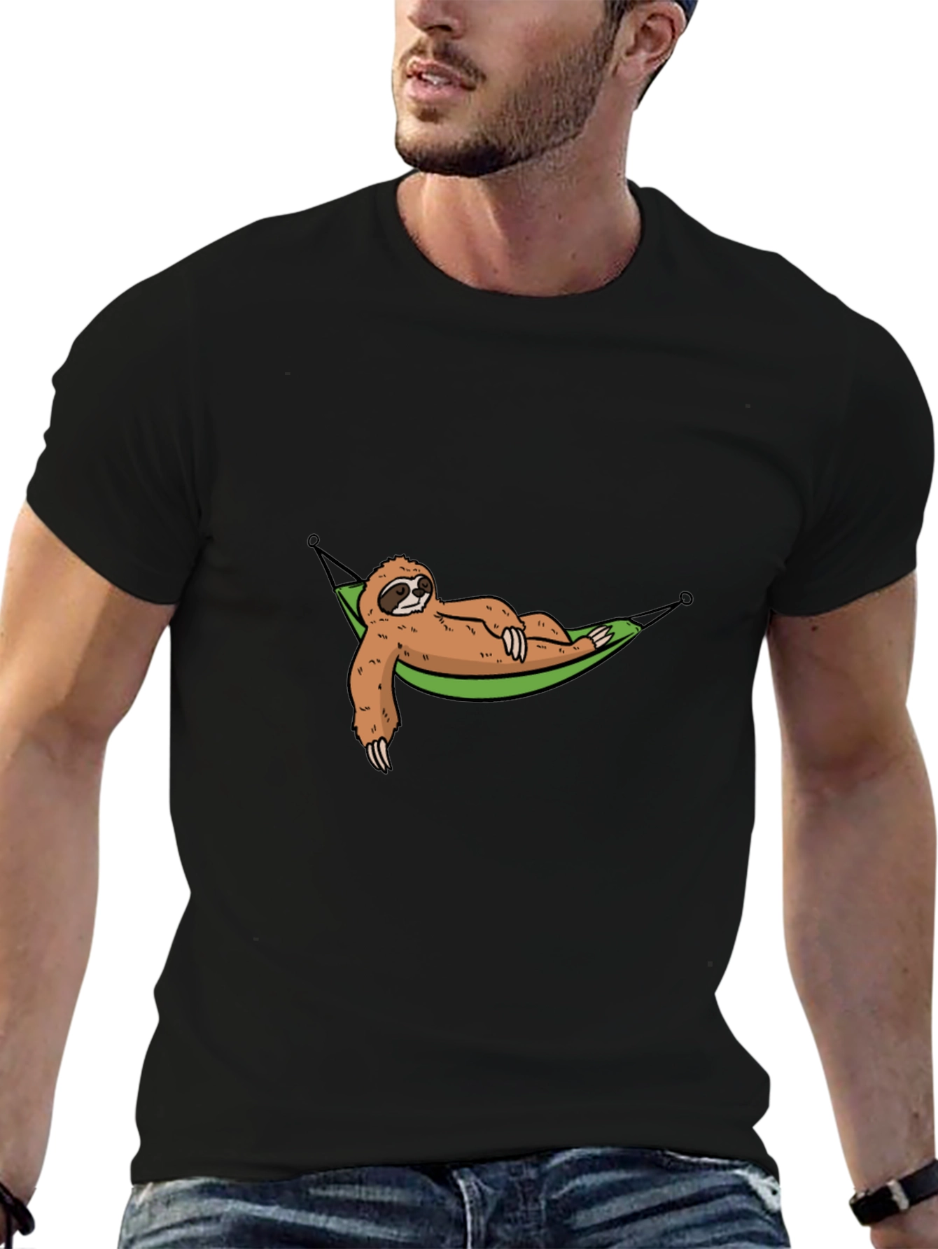 Relaxed Sloth Hammock Graphic T-Shirt