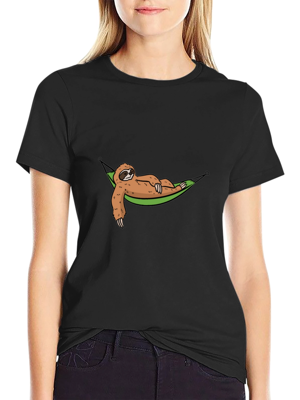 Relaxed Sloth Hammock Graphic T-Shirt
