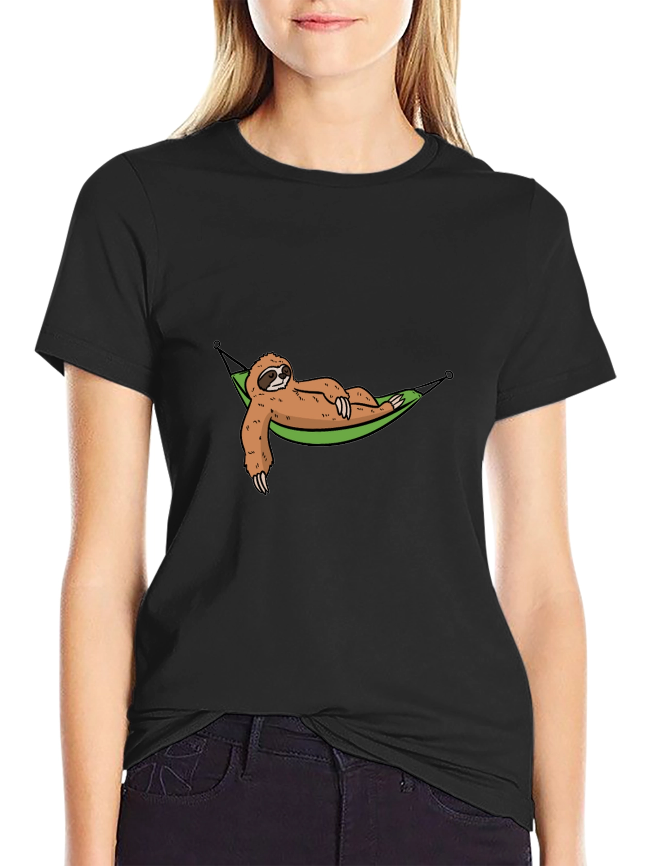 Relaxed Sloth Hammock Graphic T-Shirt