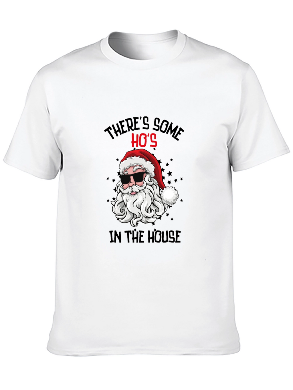 Cool Santa Christmas T-Shirt: Theres Some Hos