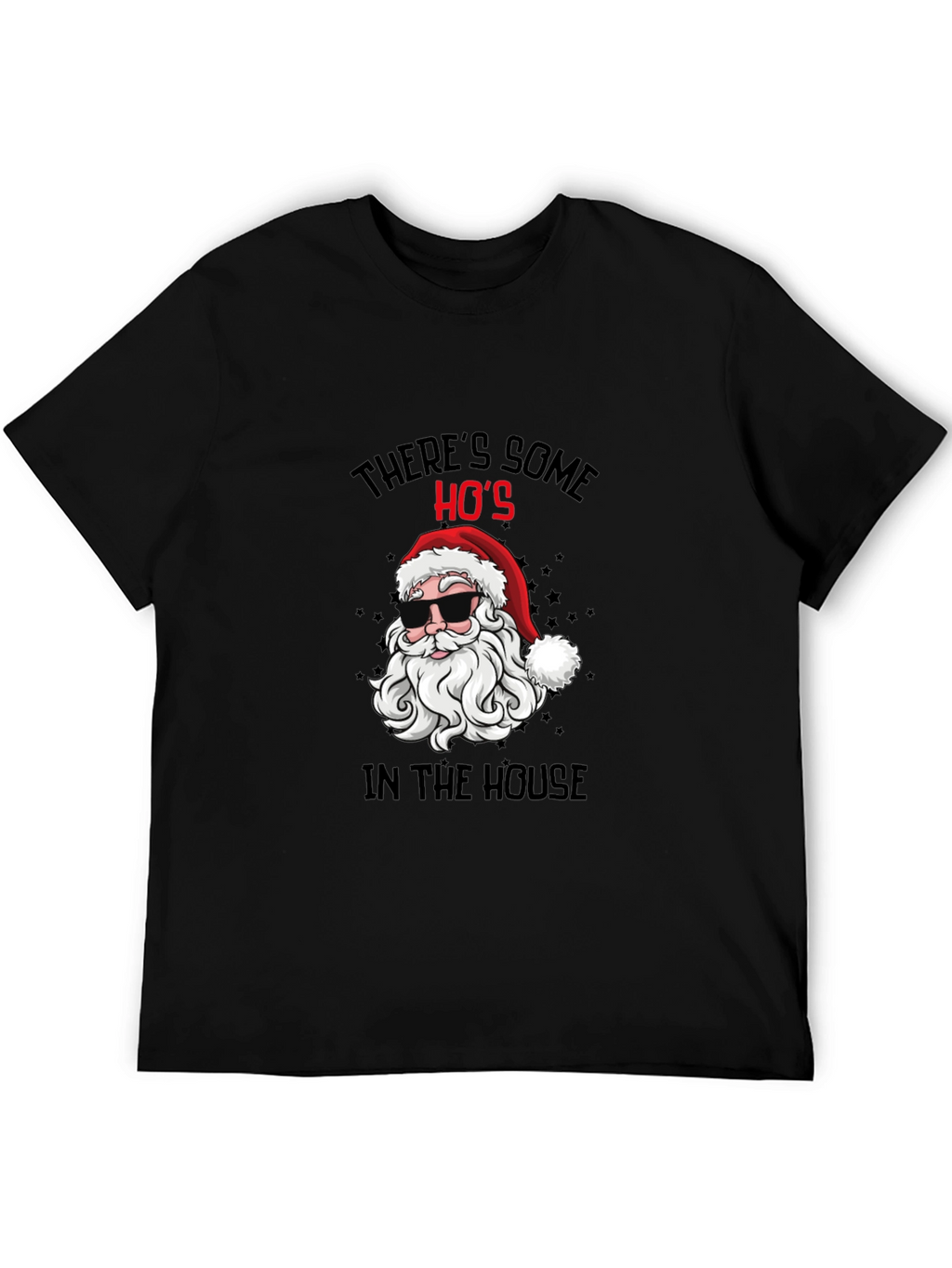Cool Santa Christmas T-Shirt: Theres Some Hos
