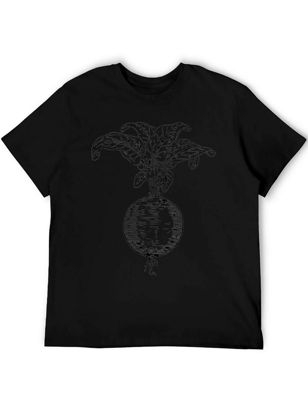 Radish Graphic Tee - Bold Black Cotton Shirt