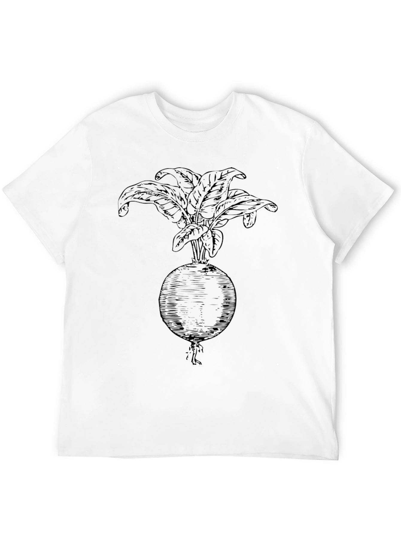 Radish Graphic Tee - Bold Black Cotton Shirt