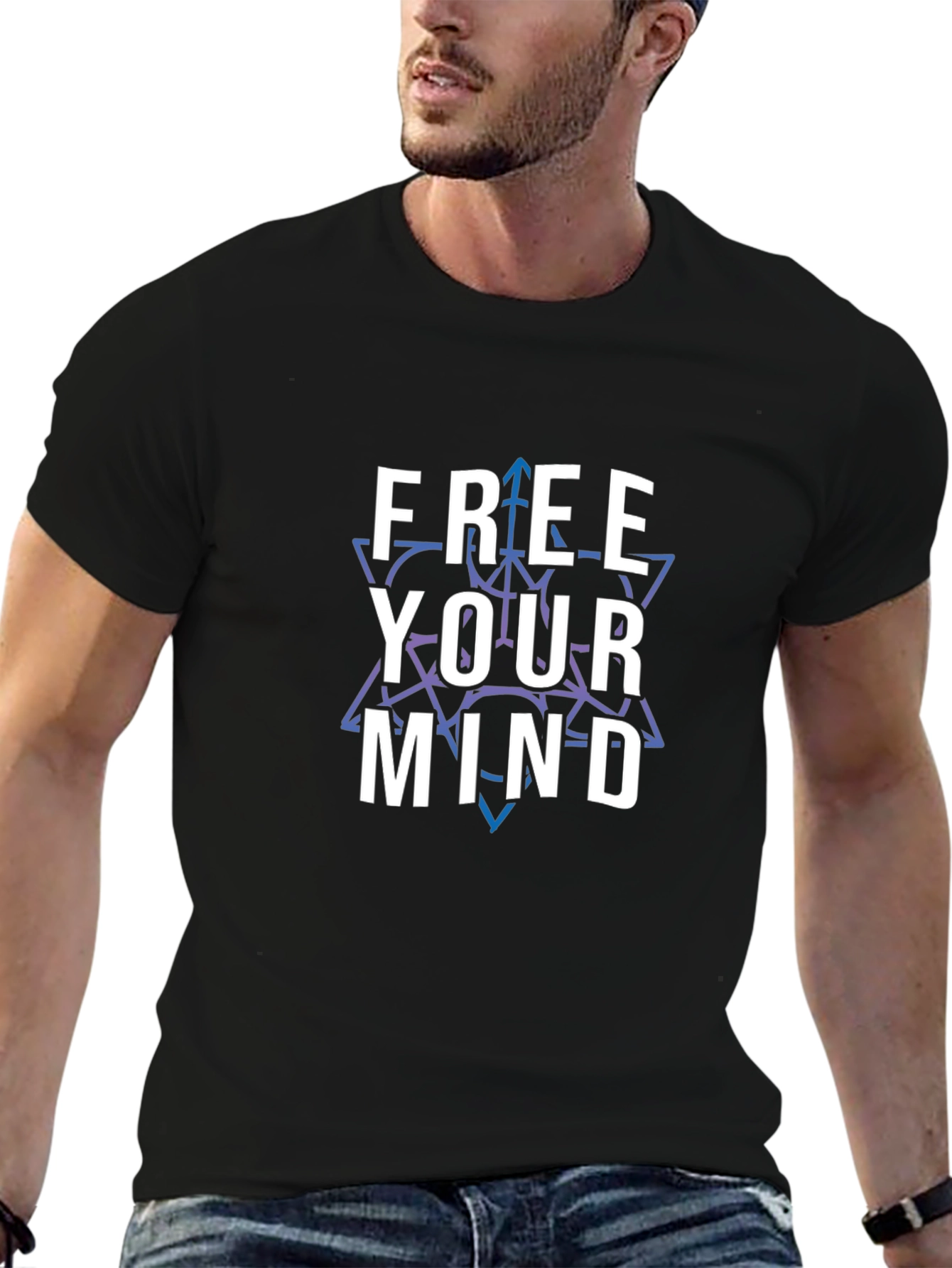 Free Your Mind Graphic Tee - Stylish Black T-Shirt