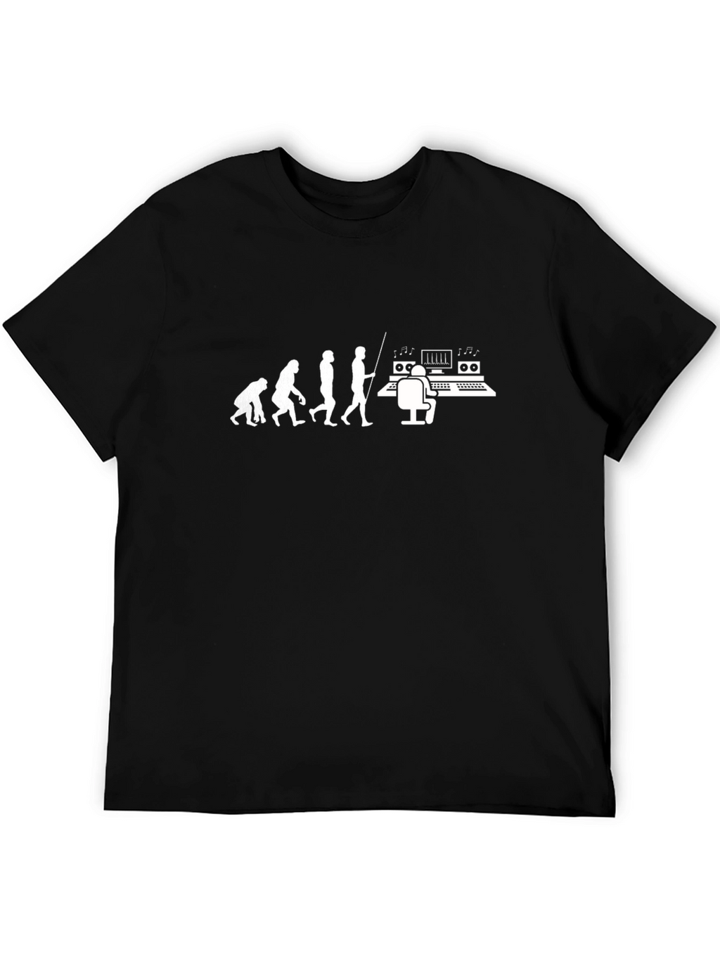 Evolution of Music Producer Black T-Shirt