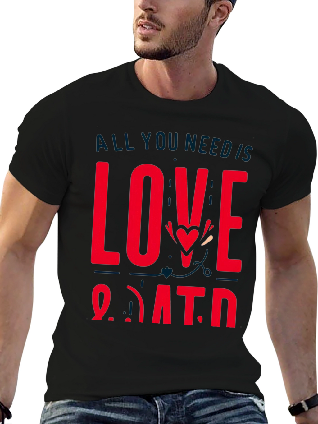 Love and Data Graphic Tee - Black Casual Shirt
