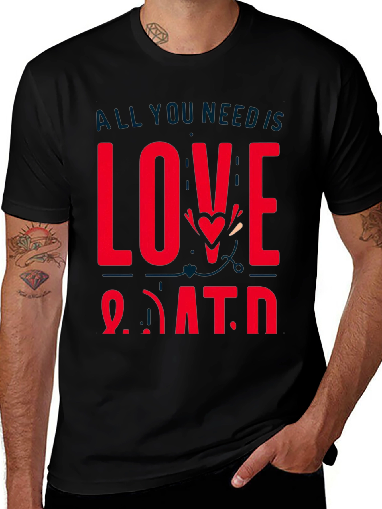 Love and Data Graphic Tee - Black Casual Shirt