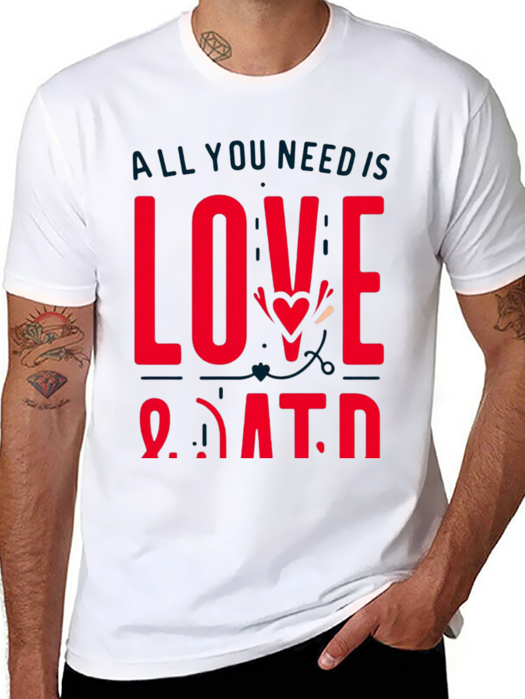 Love and Data Graphic Tee - Black Casual Shirt