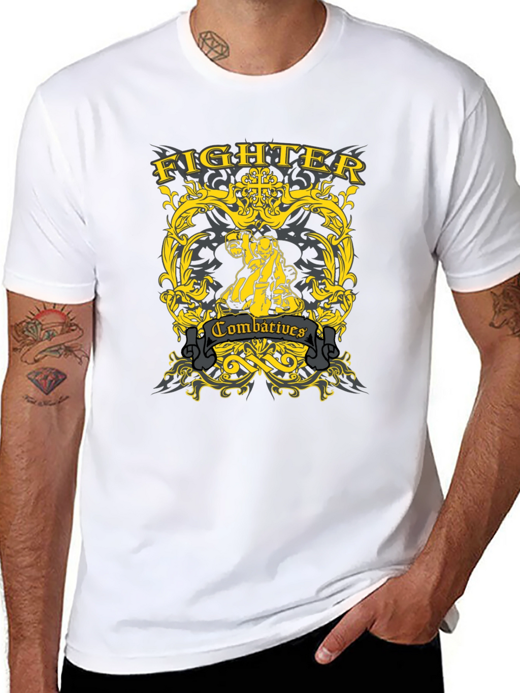 Fighter Combat T-Shirt - Martial Arts Inspired Design