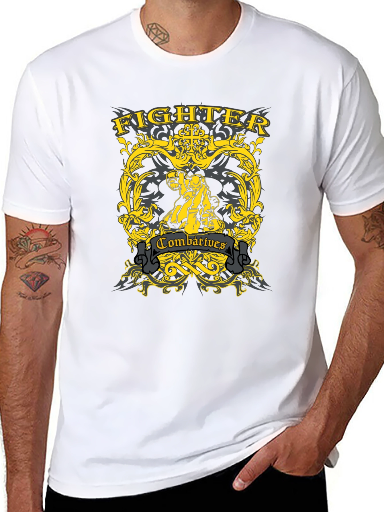 Fighter Combat T-Shirt - Martial Arts Inspired Design