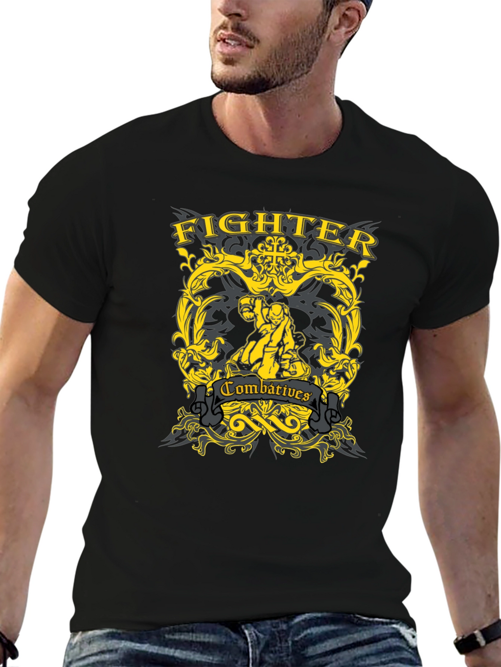 Fighter Combat T-Shirt - Martial Arts Inspired Design