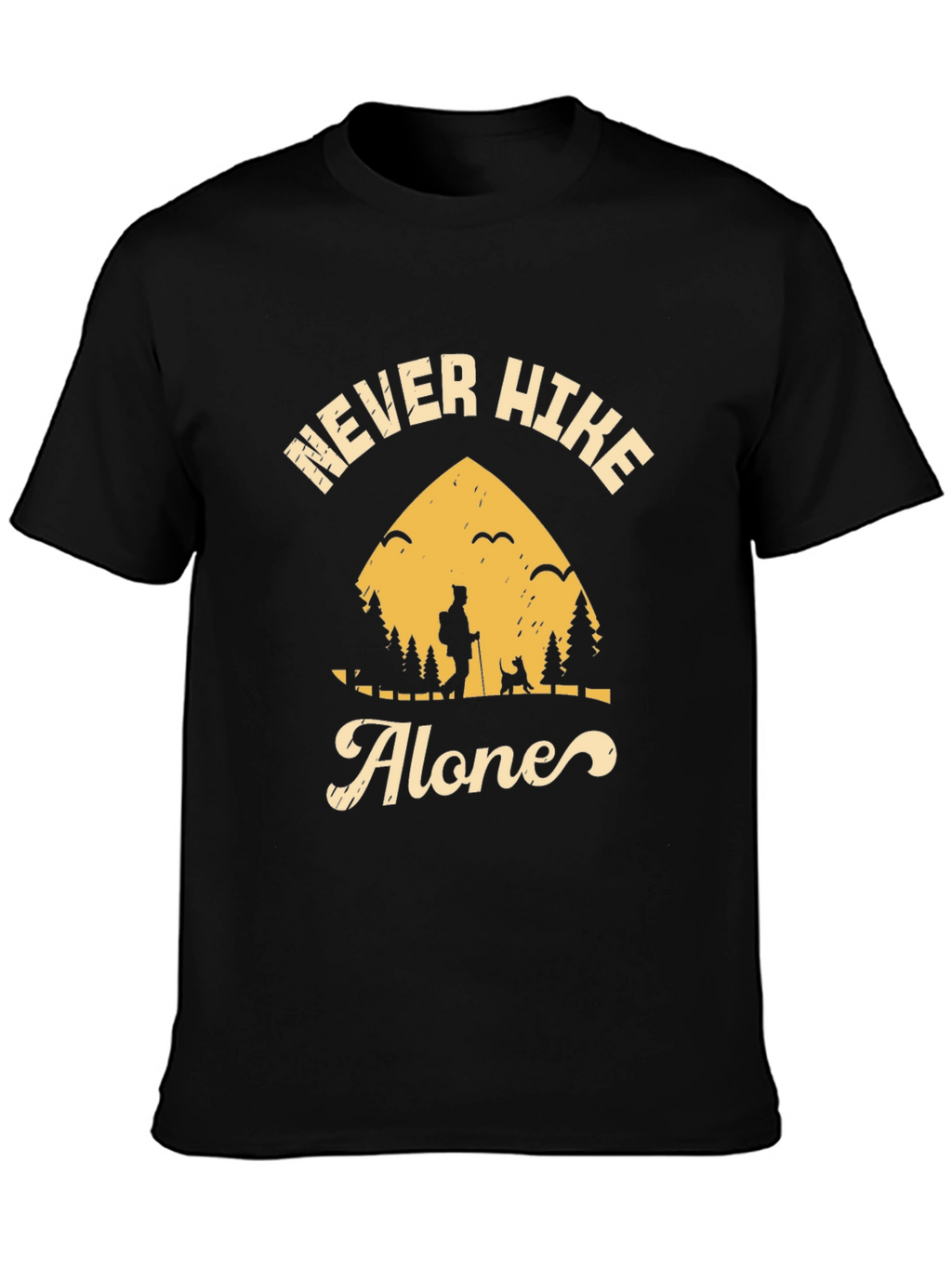 Never Hike Alone Graphic Tee - Adventure Awaits!