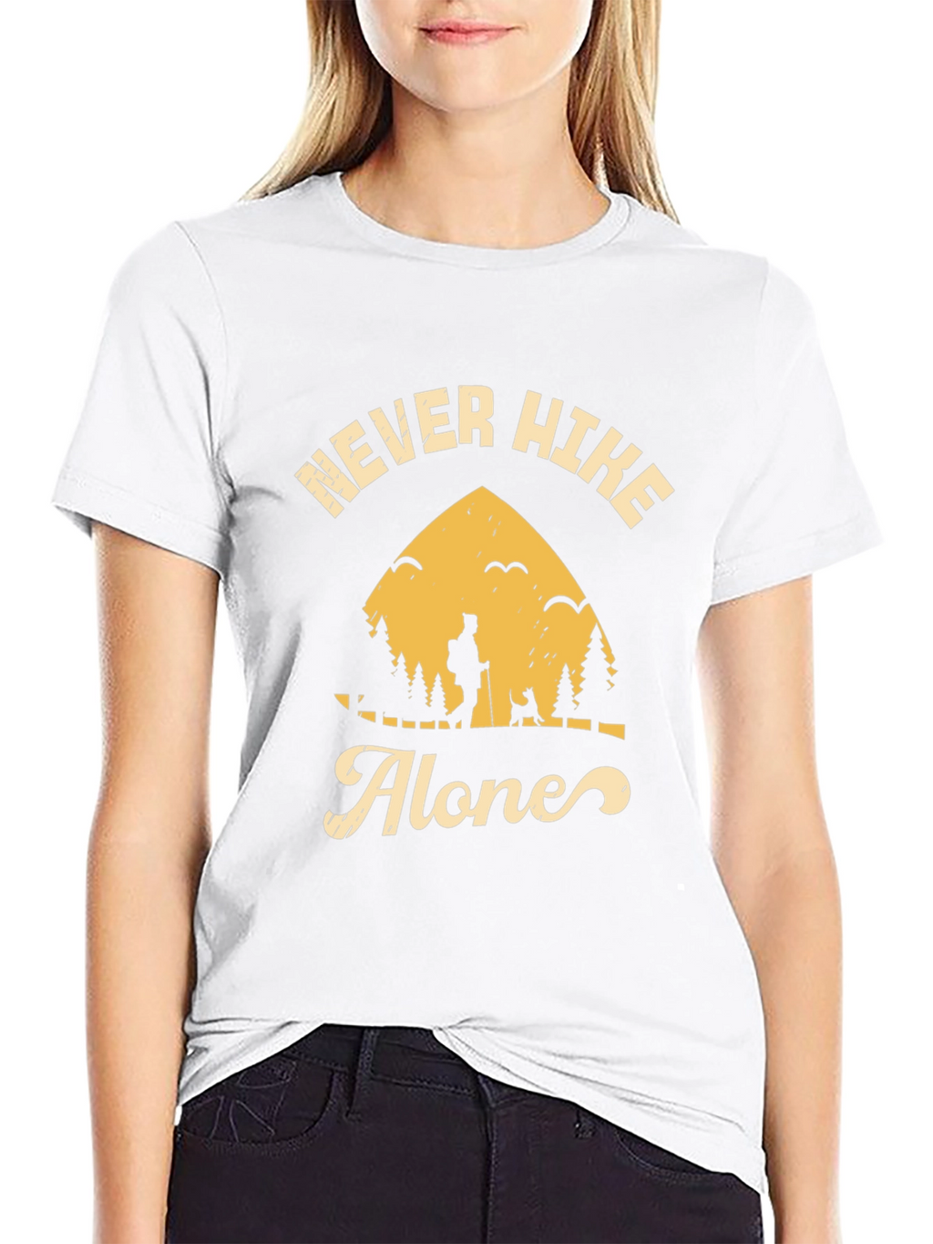 Never Hike Alone Graphic Tee - Adventure Awaits!