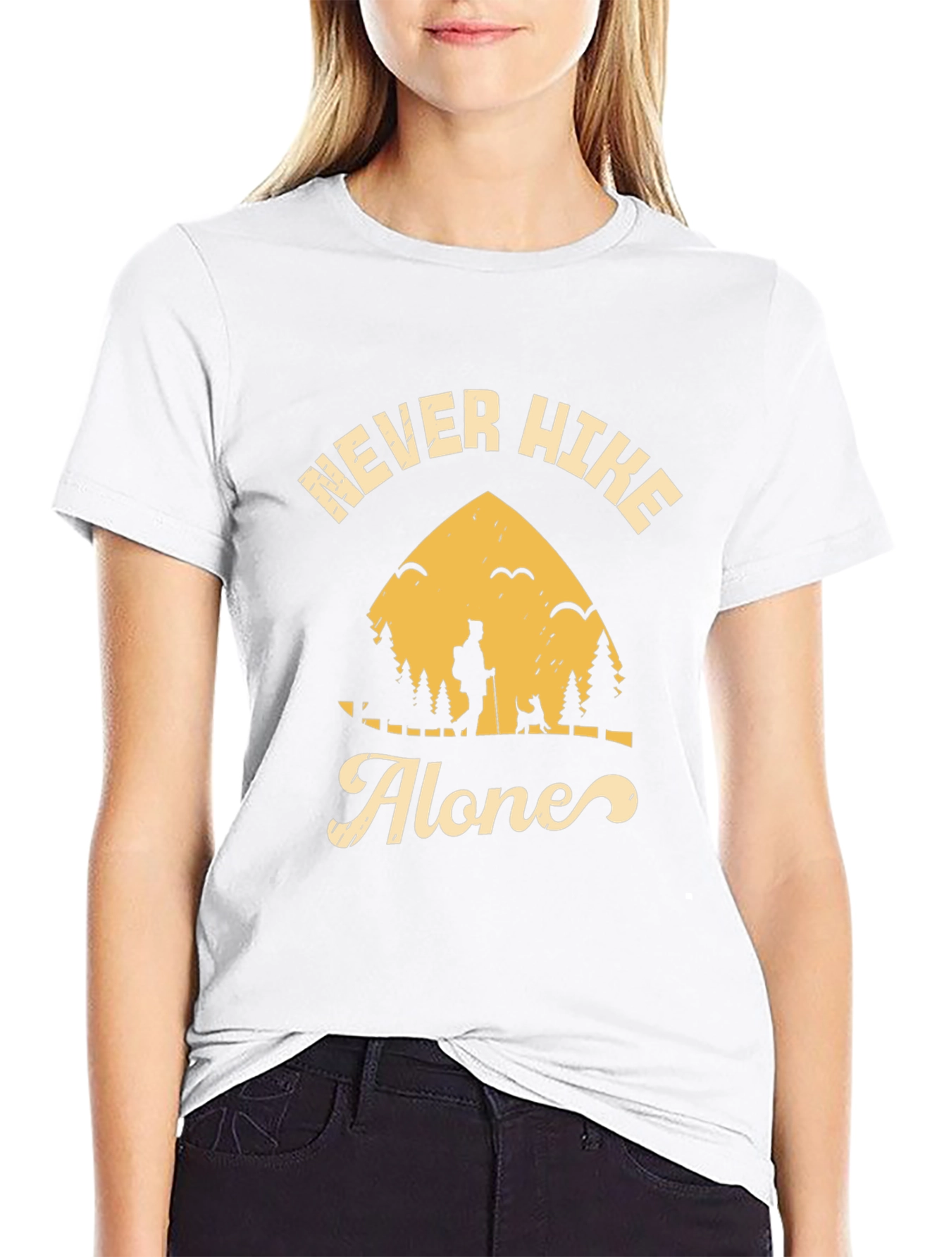 Never Hike Alone Graphic Tee - Adventure Awaits!