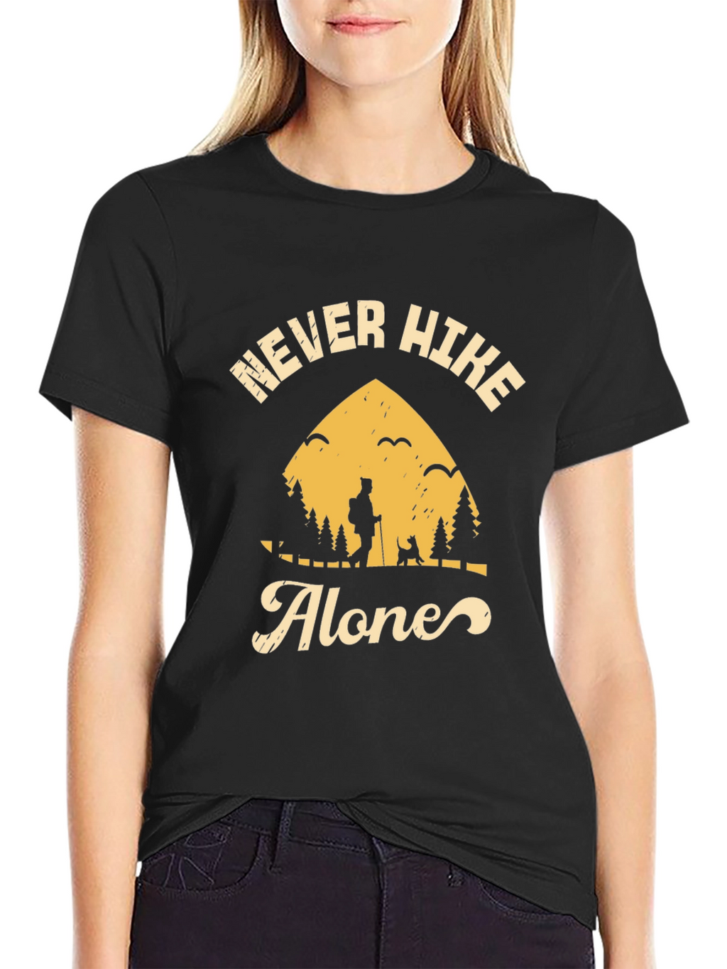 Never Hike Alone Graphic Tee - Adventure Awaits!