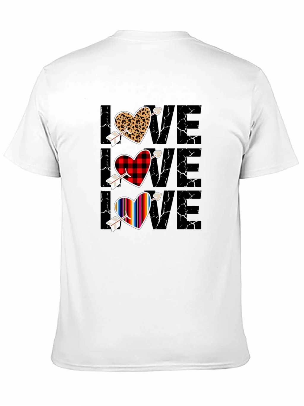 Love Heart Arrow T-Shirt Valentines Day Black