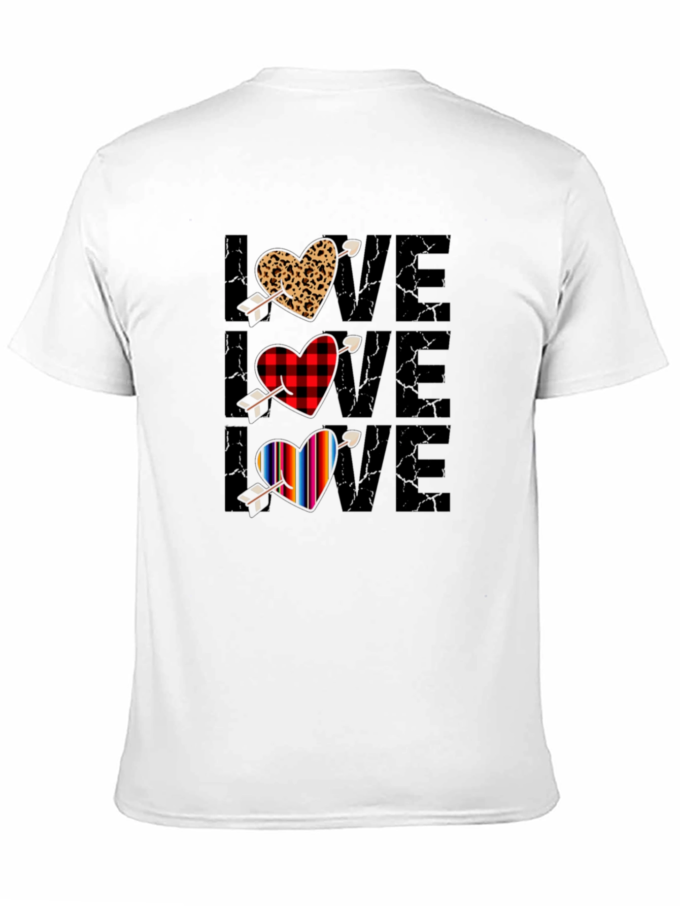 Love Heart Arrow T-Shirt Valentines Day Black