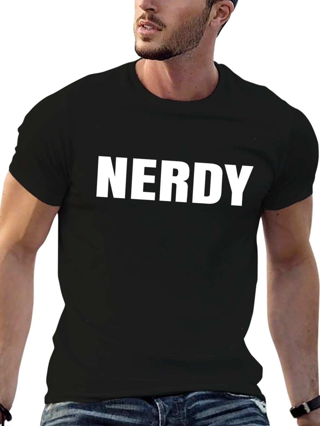 Nerdy Graphic Black T-Shirt