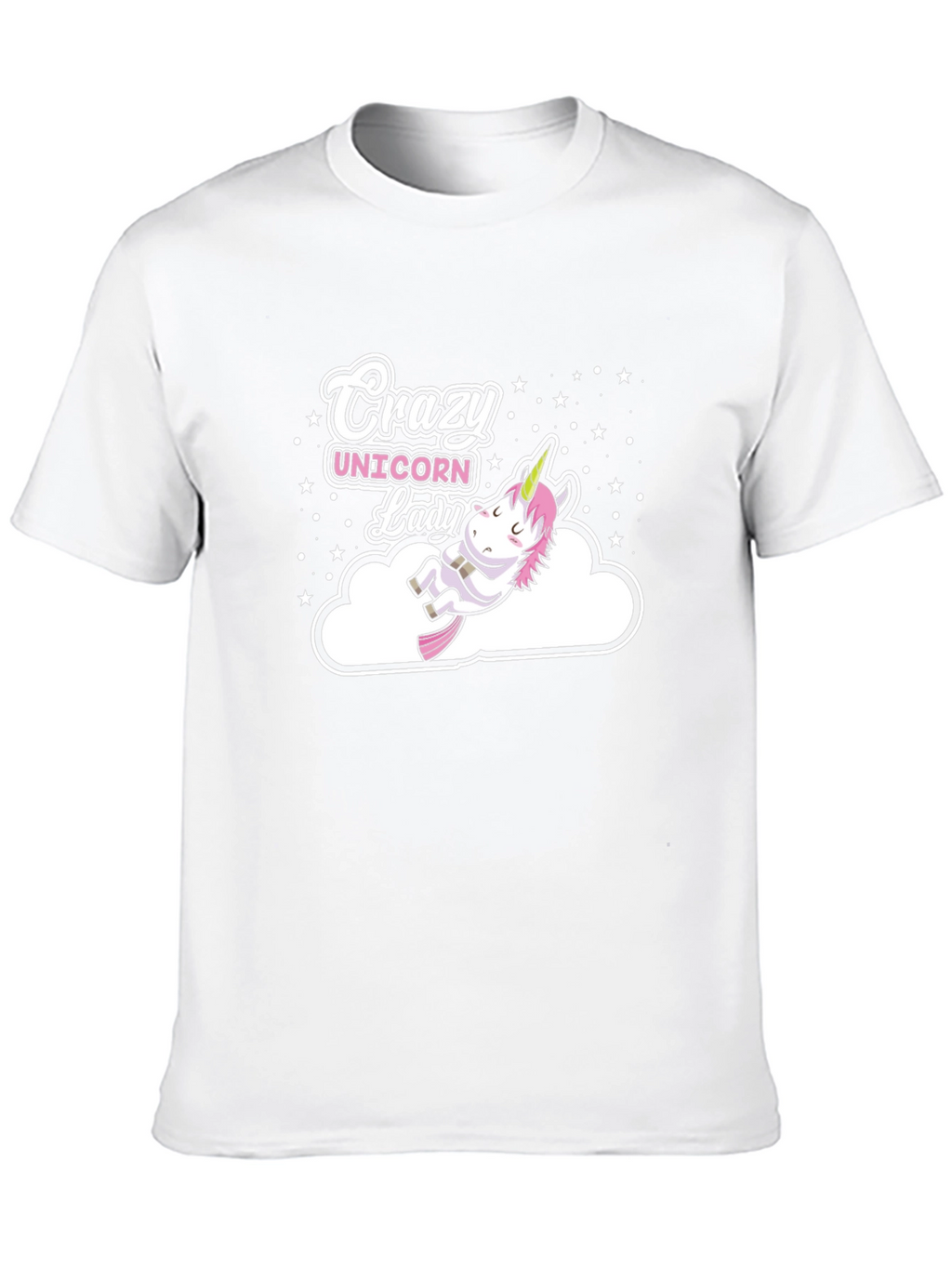 Crazy Unicorn Lady Black T-Shirt