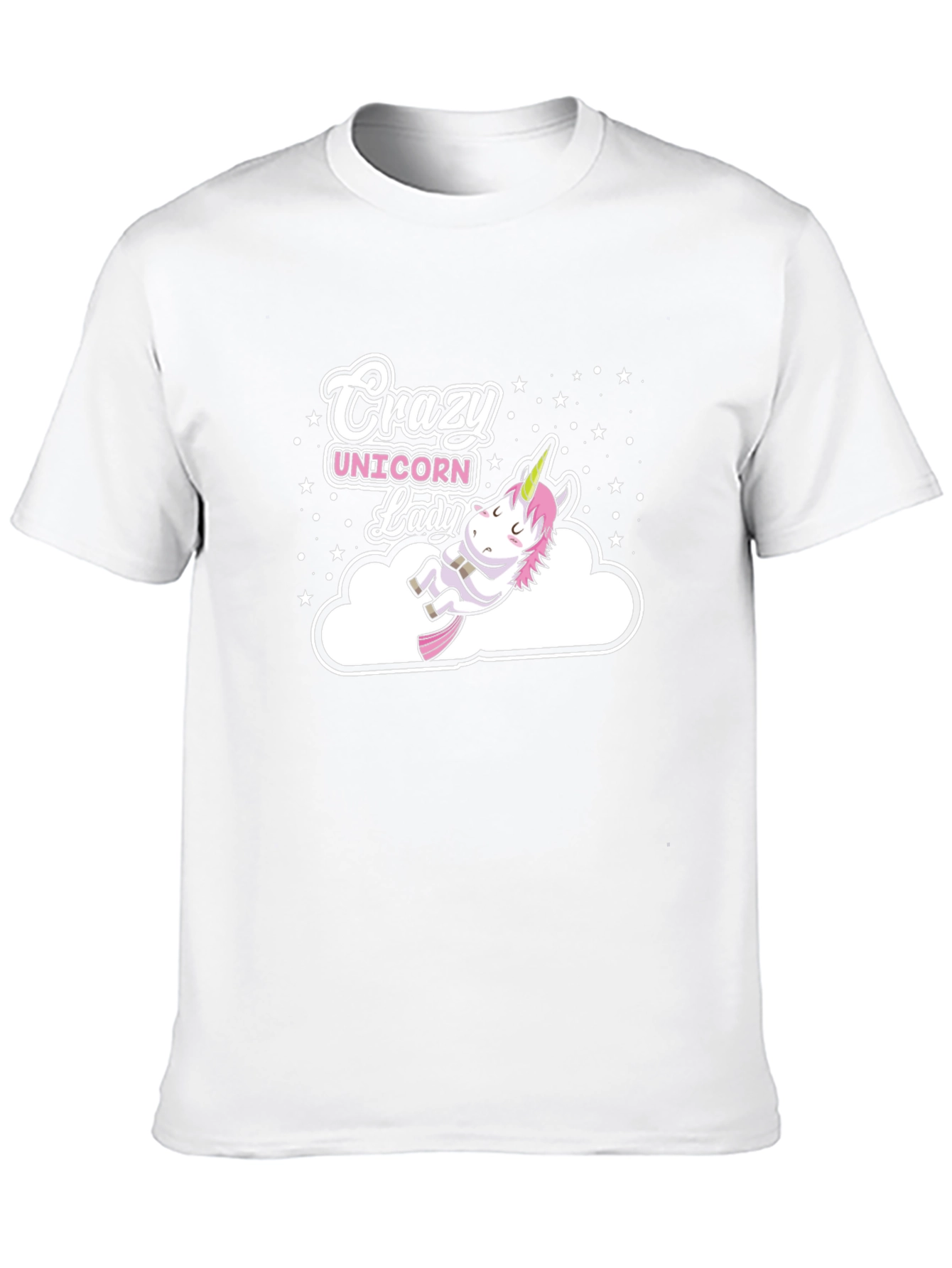 Crazy Unicorn Lady Black T-Shirt