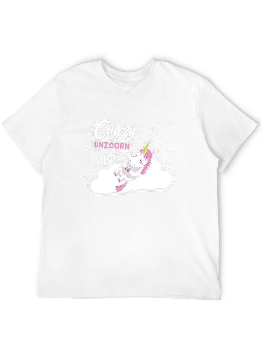 Crazy Unicorn Lady Black T-Shirt