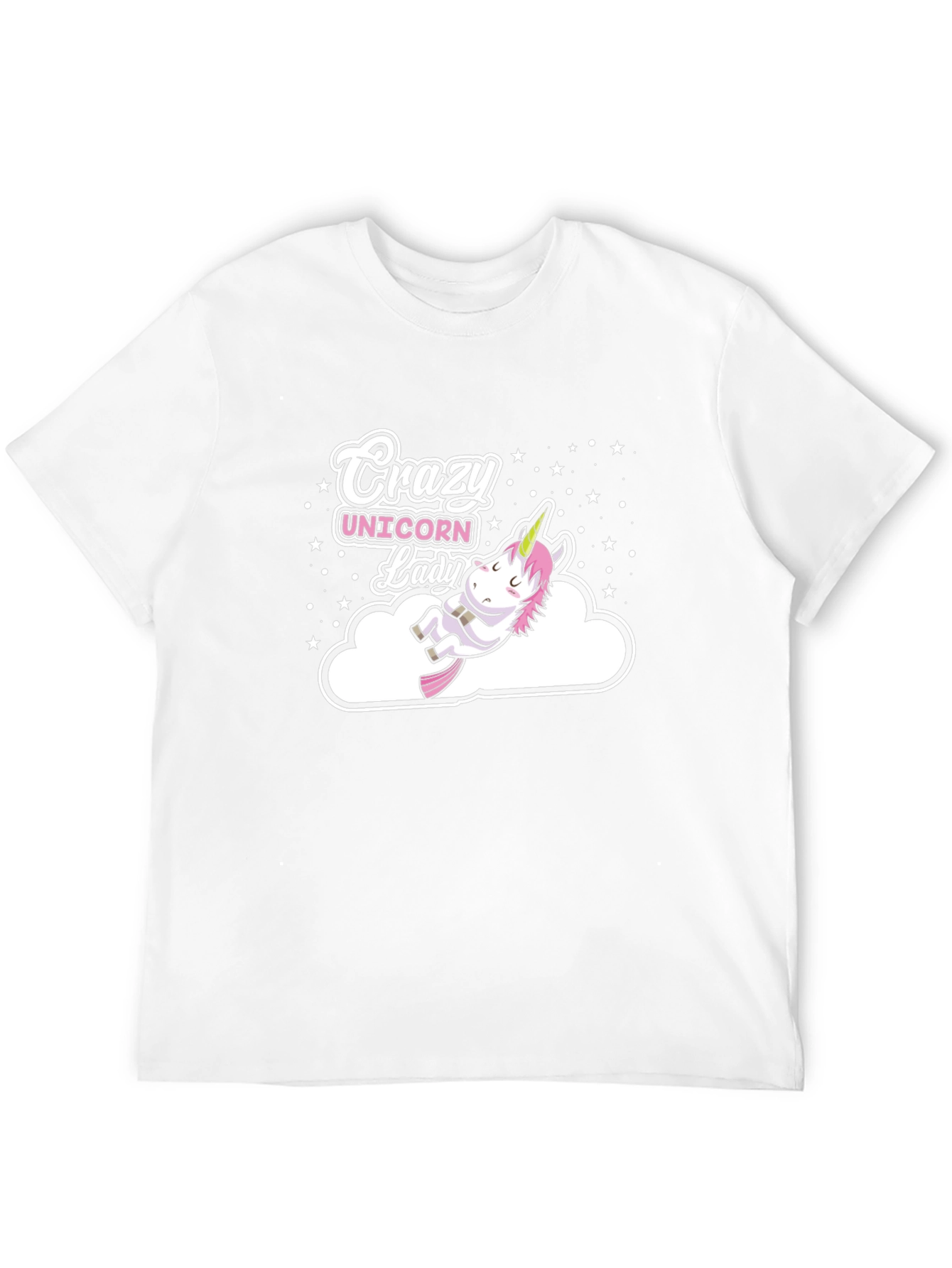 Crazy Unicorn Lady Black T-Shirt