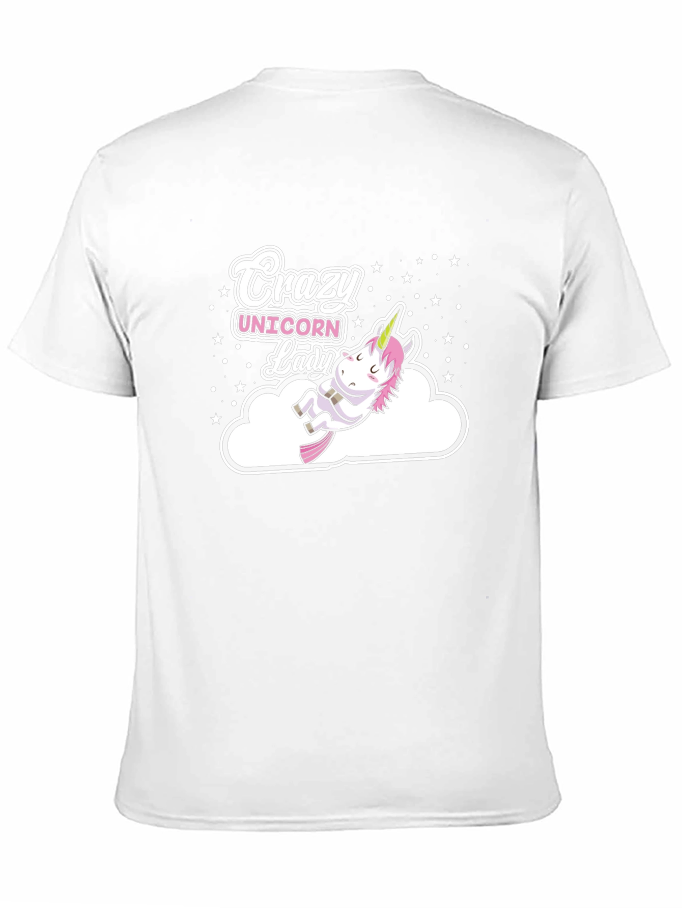 Crazy Unicorn Lady Black T-Shirt