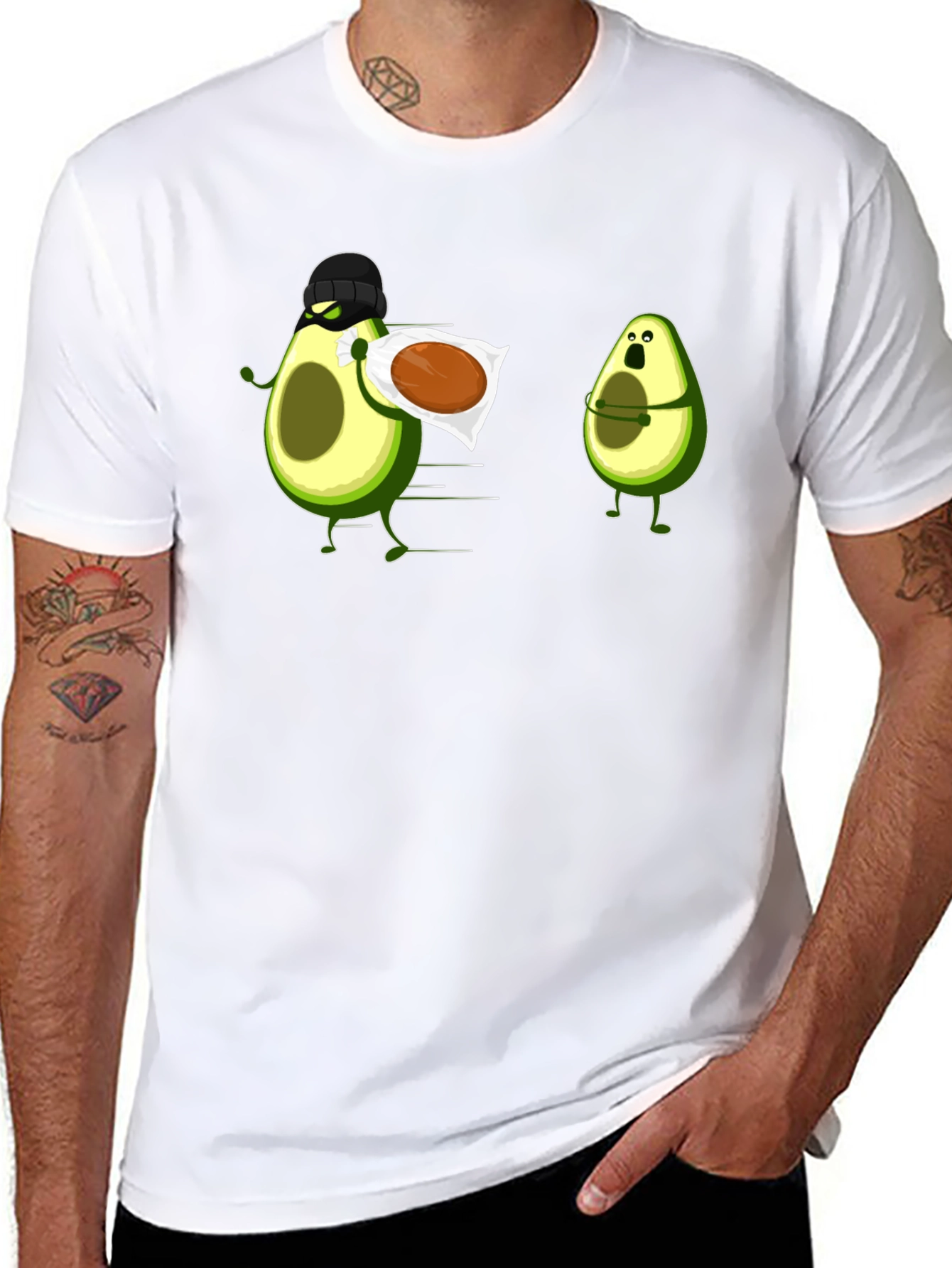 Avocado Thief Graphic Tee - Funny Fruit Humor