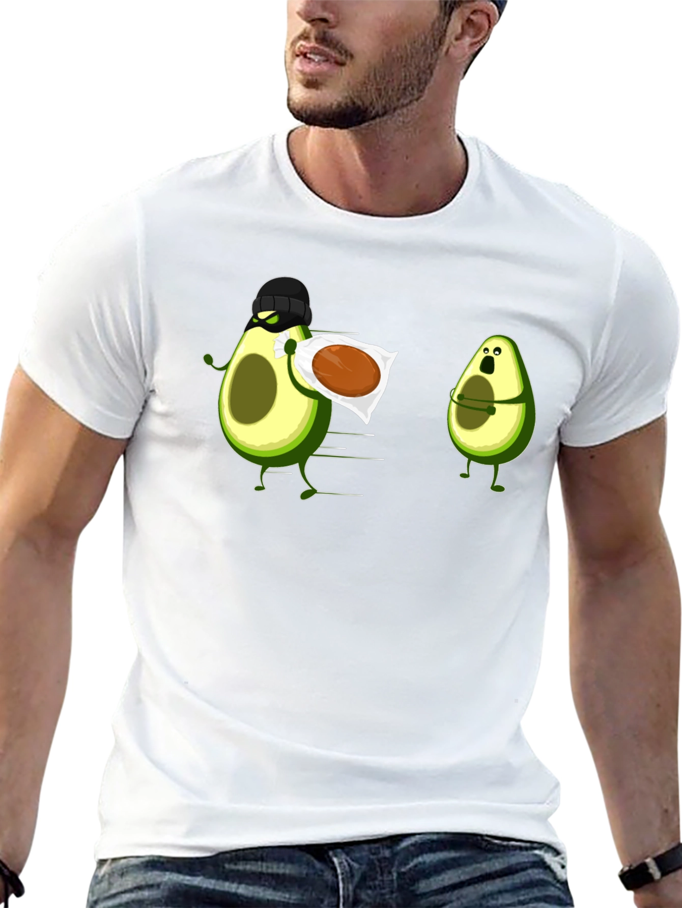 Avocado Thief Graphic Tee - Funny Fruit Humor