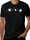 Stylish Black T-Shirt with Star Graphic