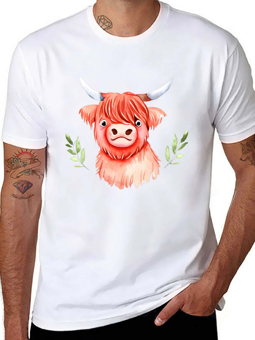 Highland Cow Graphic Tee - Cute Animal Shirt