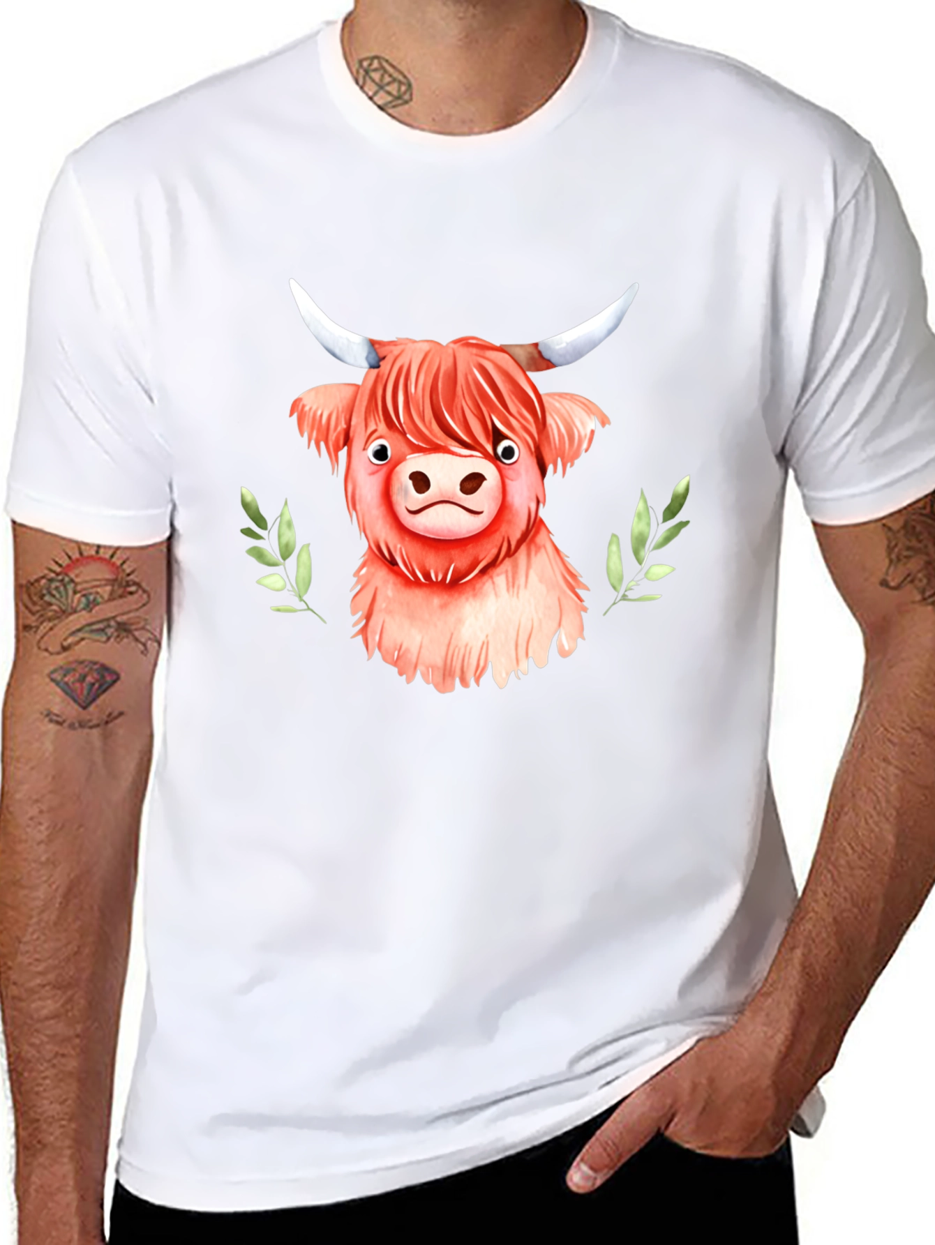 Highland Cow Graphic Tee - Cute Animal Shirt