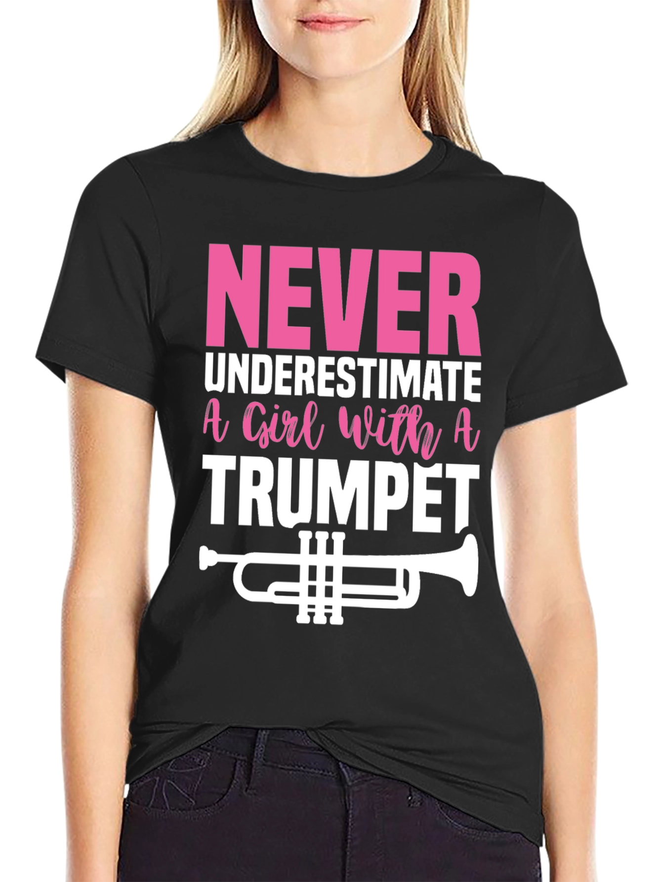 Never Underestimate Trumpet Player Graphic Tee